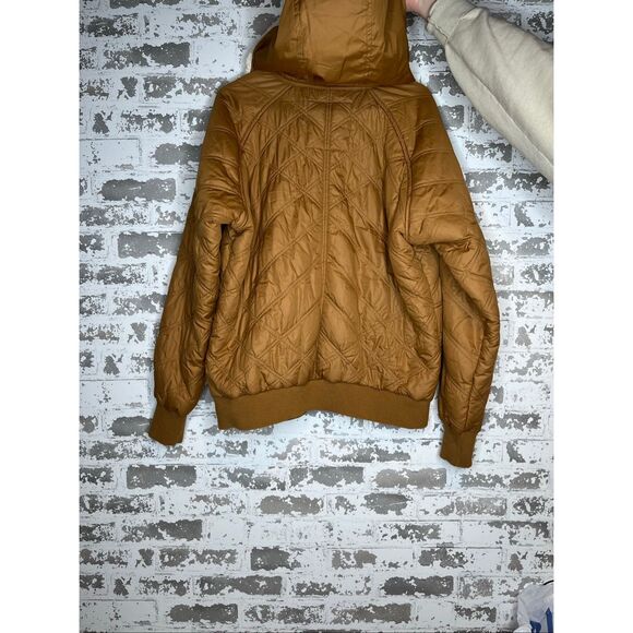 Prana | women quilted pullover quarter zip with hood sherpa lined - Picture 9 of 13